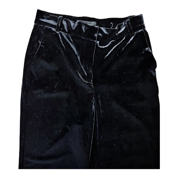 Dress Velvet Pants JASMINE & JULIANA Straight Leg Black High Rise Pockets 6 EUC - Picture 3 of 9